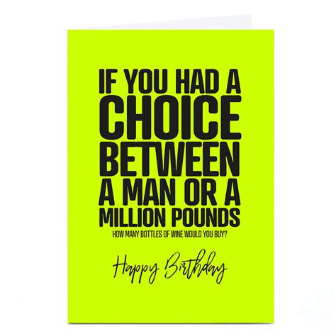 Buy Personalised Punk Birthday Card A Man Or A Million For Gbp 229 Card Factory Uk