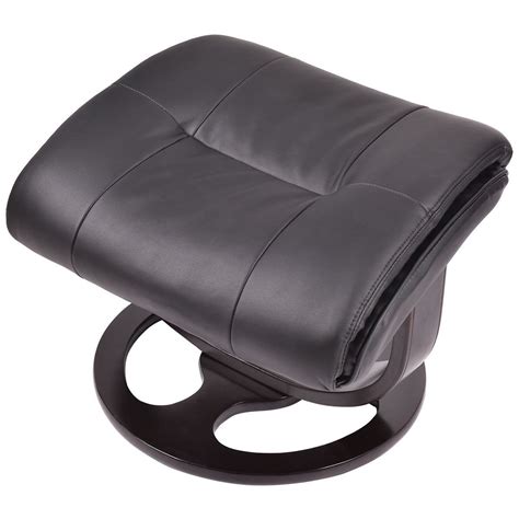 Pu Leather Executive Leisure Swivel Recliner Chair W Ottoman By