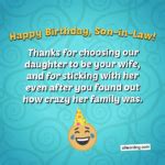 Clever Birthday Wishes For A Son In Law Allwording Com