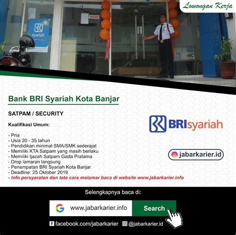 Bank rakyat indonesia (bri) adalah badan usaha milik negara yang bergerak dibidang keuangan perbankan komersial di indonesia. Lowongan Kerja Satpam Bank Di Kediri - Lowongan Kerja PT ...