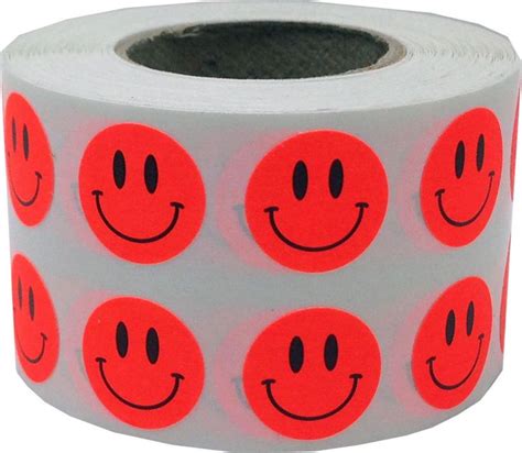 Happy Face Circle Dot Stickers 05 Inch Round 1000 Pack Pick