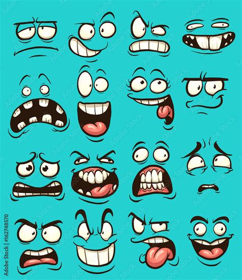 Cartoon Facial Expressions Clipart