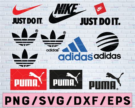 Nike Logo Adidas Logo Champion Logo Svg Png Cut File For Cricut