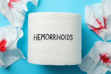 Premium Photo Toilet Paper With Hemorrhoids And Paper With Blood On