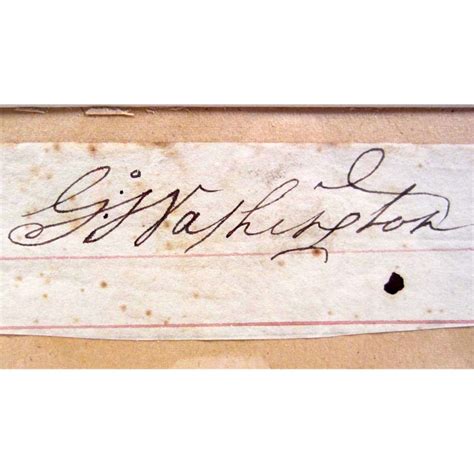 George Washington Cut Signature W Picture Framed W Coa