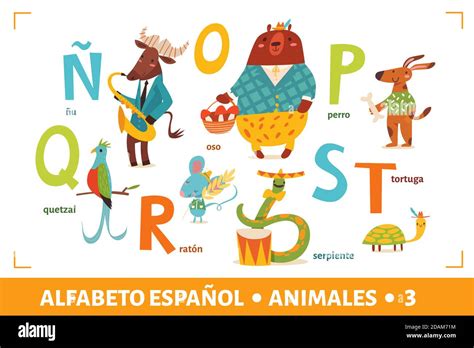 Cartoon Spanish Alphabet Animals Hi Res Stock Photography And Images