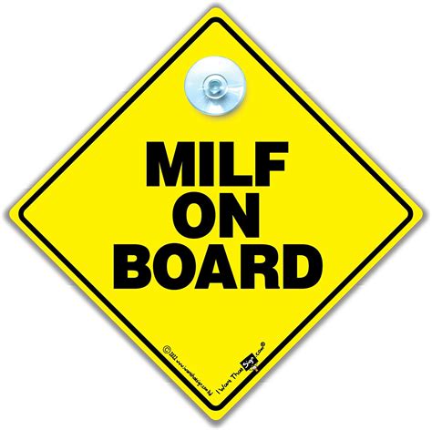 Amazon Com Rude Signs Iwantthatsign Com Milf On Board Milf Car Sign
