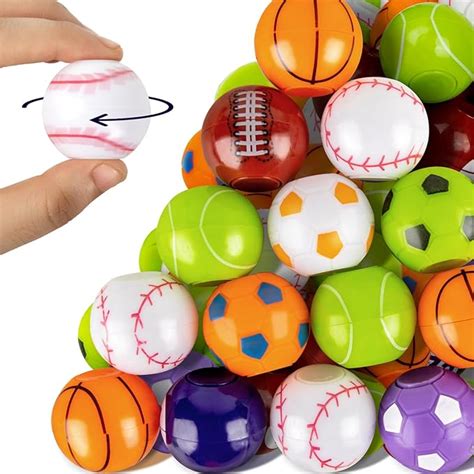 Amazon Com Pcs Mini Fidget Spinner Balls Colorful Sports Balls Party Favors With Styles