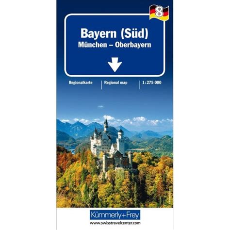 Regional Road Map Of Germany 8 Bavaria South
