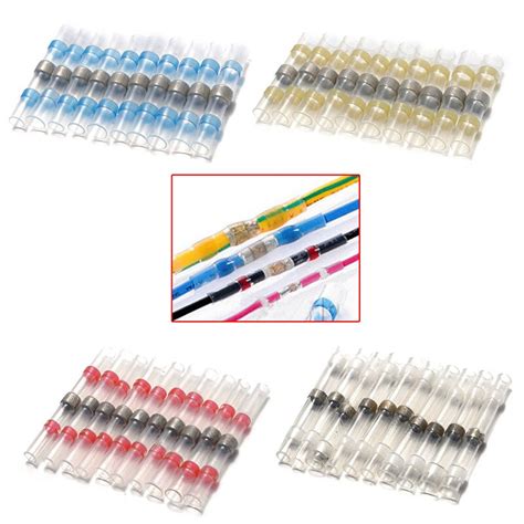 50pcs Heat Shrink Tubing Connectors Electrical Wire Terminals Insulated