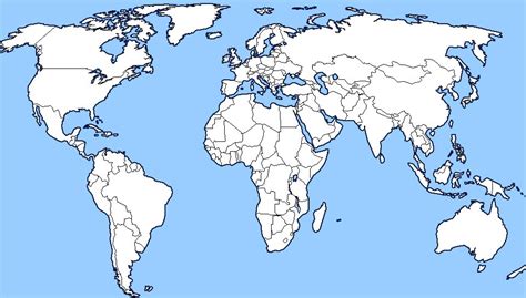 Blank Map Of The World Empty World Map World War 2 Blank Map Blank Map