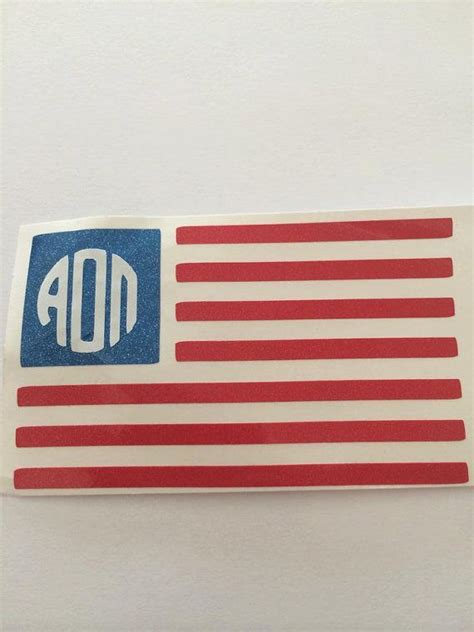 Alpha Omicron Pi American Flag Decal By Bowsandclips On Etsy 500