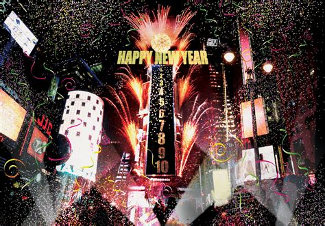 Times Square New York City New Year Fireworks 2018 New Years Eve