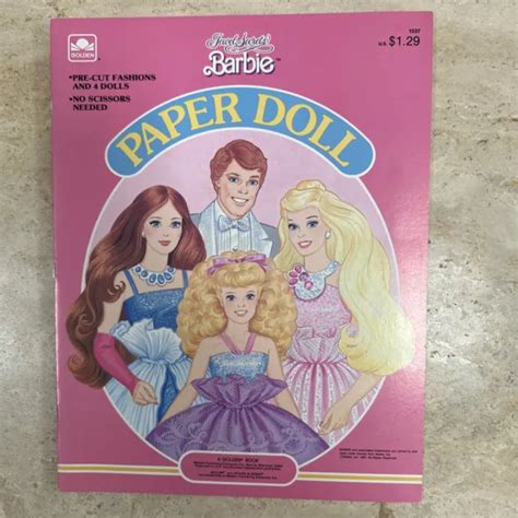 Vintage 1987 Golden Paper Doll Book Jewel Secrets Barbie Press Out