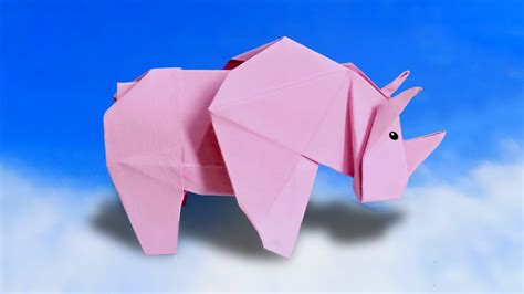 Easy Paper Rhinos How To Make Origami Rhinos Youtube