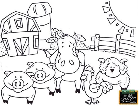 32 Farm Animals Coloring Pages For Kids Png Colorist