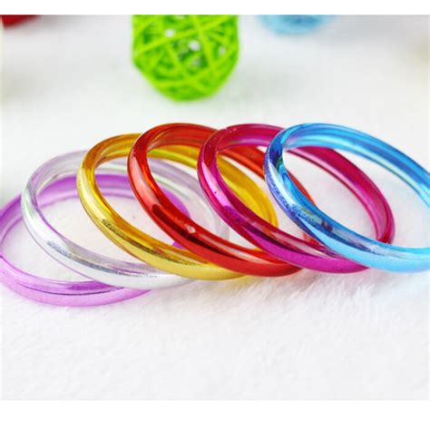 2016 New Fashion Adult Candy Coloured Bracelets Colored Plastic