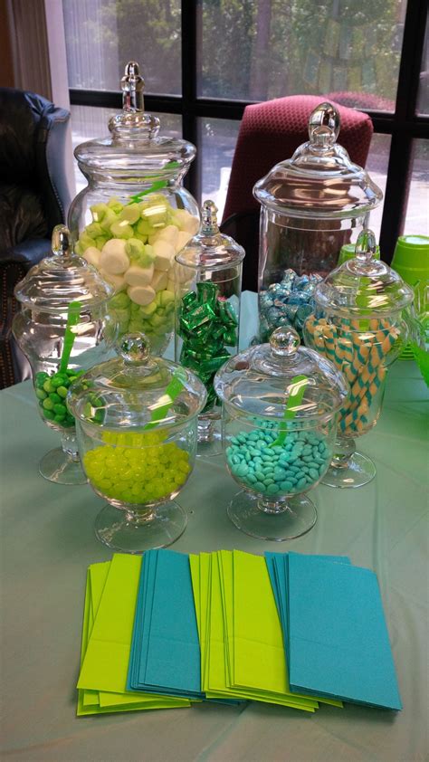 Turquoise And Lime Green Candy Buffet This Is Really Close To My