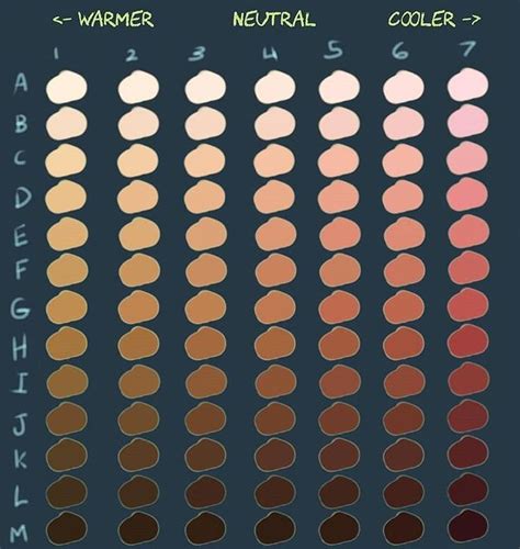 Pin By White Wester On เฉดสี In 2020 Skin Color Palette Anime Art