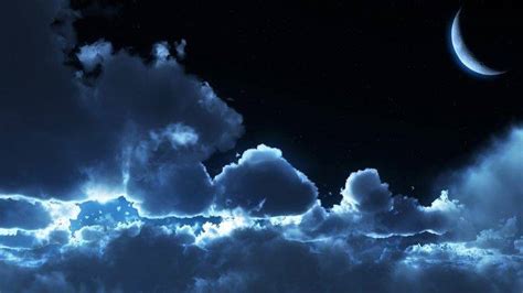 Moon Night Sky Clouds Wallpapers Hd Desktop And Mobile Backgrounds