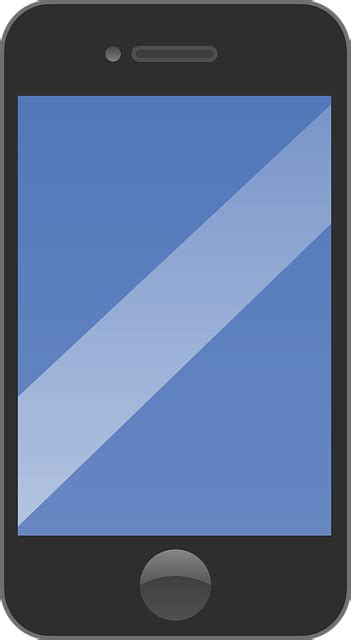 Free Vector Graphic Phone Iphone Blue Mobile Screen Free Image