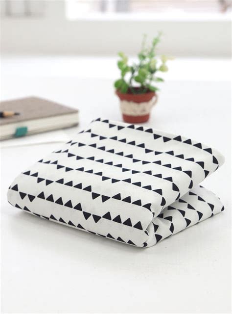 Black And White Mini Triangles Cotton Fabric By The Yard Etsy