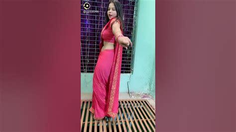 Desi Girl Pink Saree Sexy Dance Youtube