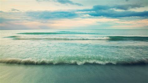 Free Wallpapers Nature Landscape Sea Water Wave Waves Sky Clouds Blue