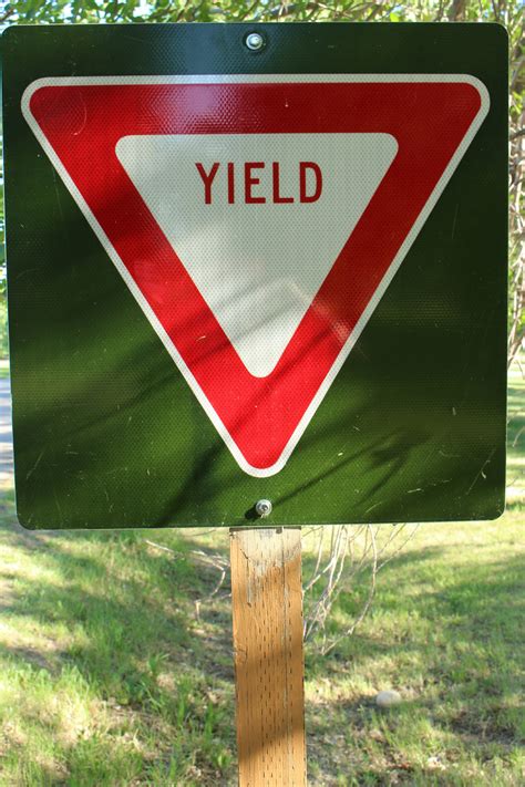 Yield Road Sign Free Stock Photo Public Domain Pictures