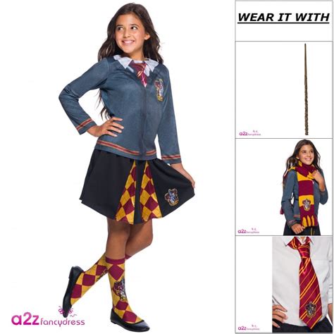 Harry Potter Hermione Granger Girls Gryffindor Uniform Kids 3 Piece