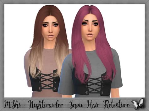 The Sims Resource Nightcrawler`s Snow Hair Retextured By Mikerashi
