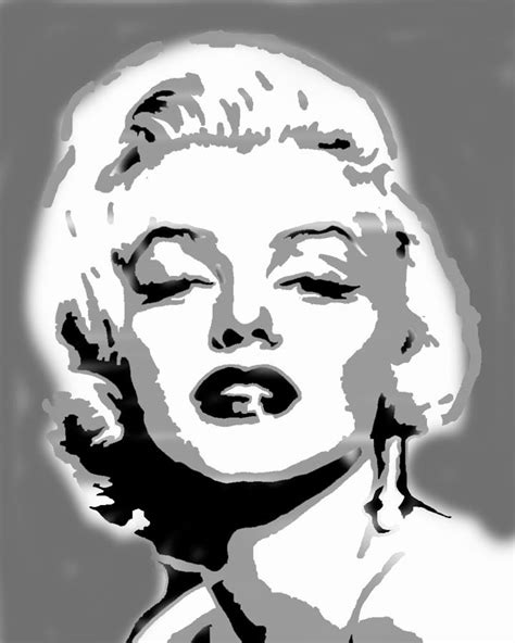 Marilyn Monroe Stencil Art