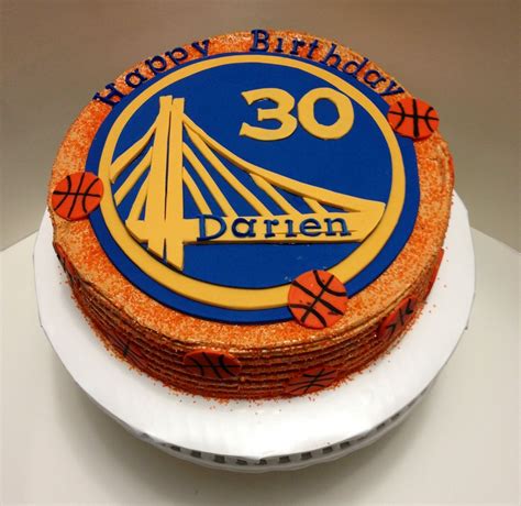 Basketball Cake Golden State Warriors Buttercream Frosting And Fondant Decorations Cupcake