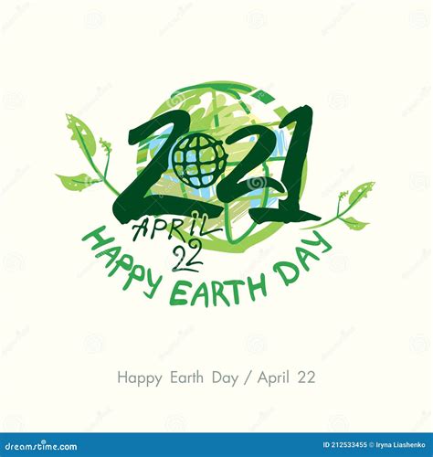 Card 2021 Happy Earth Day April 22 Stock Illustration Illustration