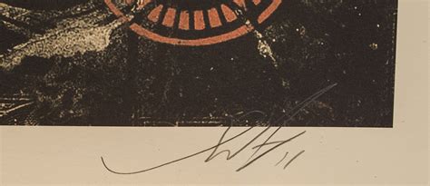 Shepard Obey Fairey Grafiskt Blad Signerat Och Daterat Bukowskis