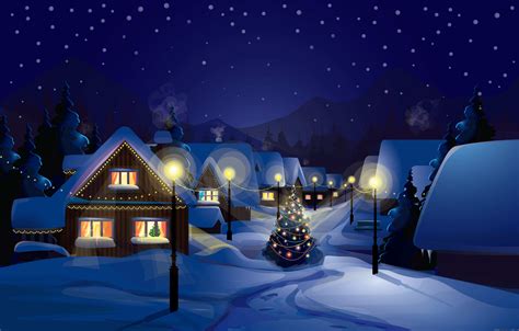 Christmas Night Wallpaper See Cityscapes Tablet New Year Christmas