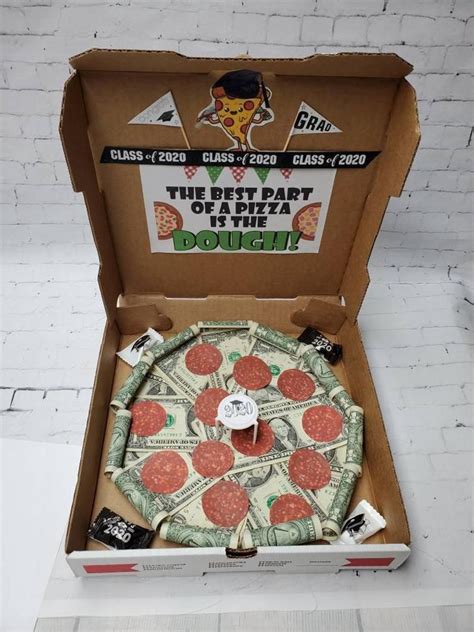Reward him for graduation during quarantine, we have put together the best collection of graduation gifts for him! Pizza Gift box made with REAL MONEY 10 inch pie Great ...