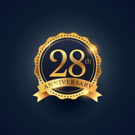 28th Anniversary Golden Edition Vector Free Download