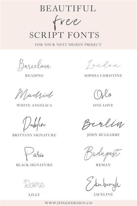 10 Beautiful Free Script Fonts