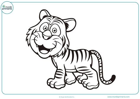 Dibujos Para Colorear De Tigres Bebes Impresion Gratuita