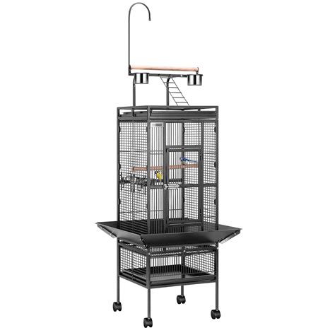 Buy Vivohome 72 Inch Wrought Iron Large Bird Cage With Play Top And Rolling Stand For Parrots