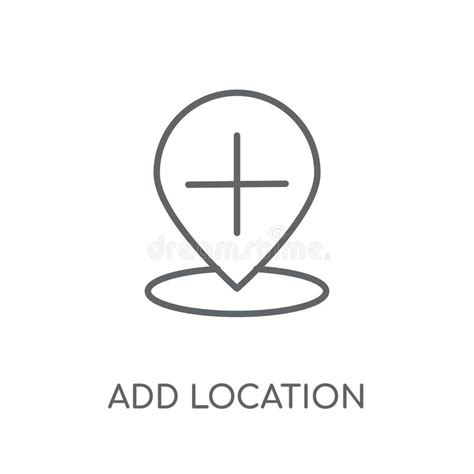 Gps Location Linear Icon Modern Outline Gps Location Logo Conce Stock