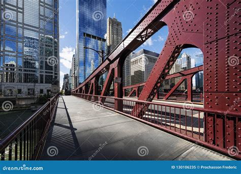 Chicago Bridge In The Morning Stock Image Image Of Street