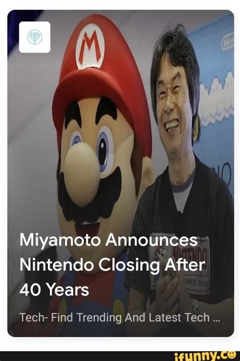 Bo W Miyamoto Announces Nintendo Closing After 40 Years Tech Find