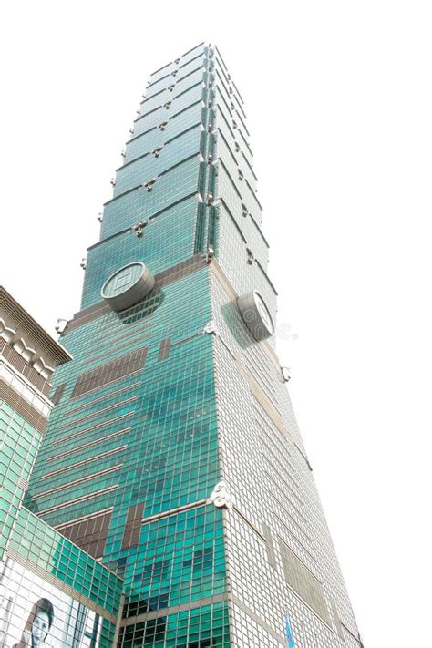 Closeup Of The Tallest Building Taipei 101 In Taiwan Editorial Image