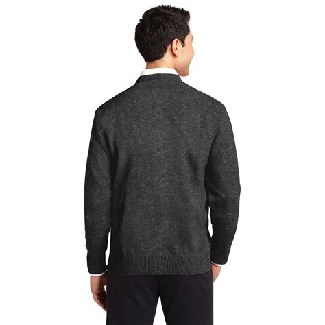 Port Authority Sw300 Value V Neck Sweater Charcoal Grey