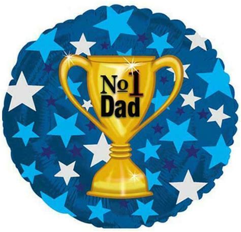 Number 1 Dad Trophy 18 Inch Foil Balloon For Sale Online Ebay