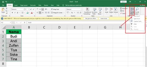 Cara Mudah Mengurutkan Data di Excel Sesuai Abjad 