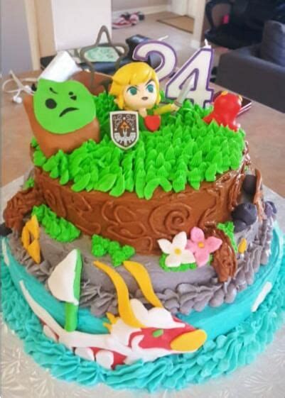 Breath of the wild, our intrepid hero struggles not to starve to death while managing 5 different stables. Cake girl made for my boyfriend. | Cake, Girl cakes, My boyfriend