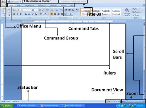 Microsoft Office Microsoft Word 2007 Environment